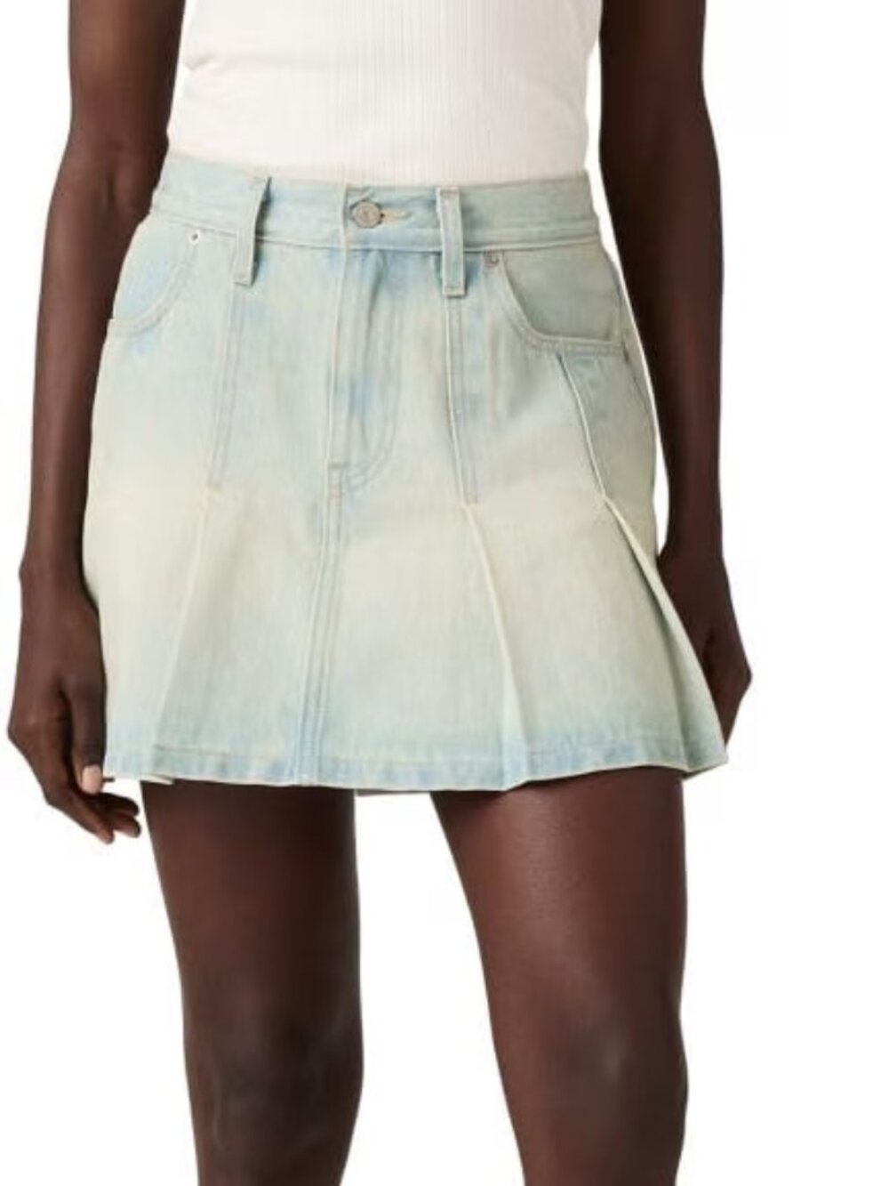 Levi's Women's Denim Pleated Mini Skirt NWT